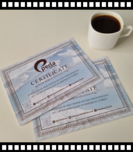 Photo of certificates